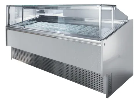 Vitrine à glace verre droite