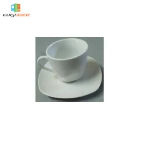 Tasse Et Sous Tasse À Café Carré
