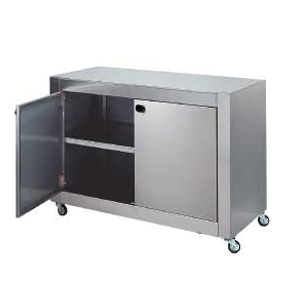 armoire de support en inox sur roues