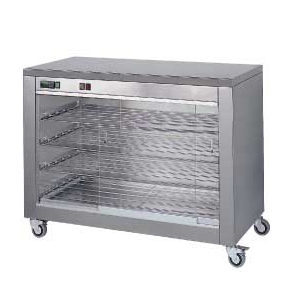 armoire vitrine chauffante sur roues
