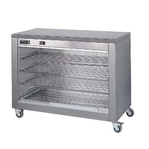 Armoire vitrine chauffante sur roues