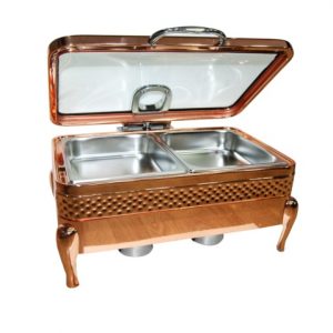 Chaffing Dish Rectangulaire Bronze Porte Vitree 300x300