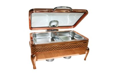 Chaffing Dish Rectangulaire Bronze Porte Vitree