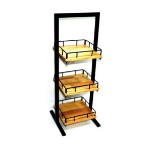 Unite De Rangement 3 Niveaux En Metal Bois D 25x25x80 300x300