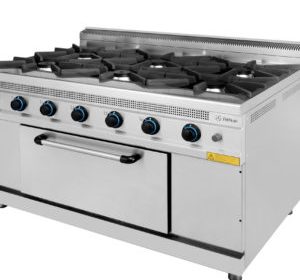 CUISINIERE 6 FEUX GAZ SUR FOUR 1200x930x850 ESTUFA TURHAN CELIK – LA TURQUIE