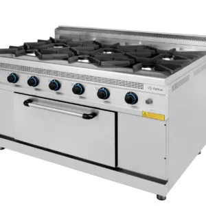 CUISINIERE 6 FEUX GAZ SUR FOUR 1200x930x850 ESTUFA TURHAN CELIK – LA TURQUIE