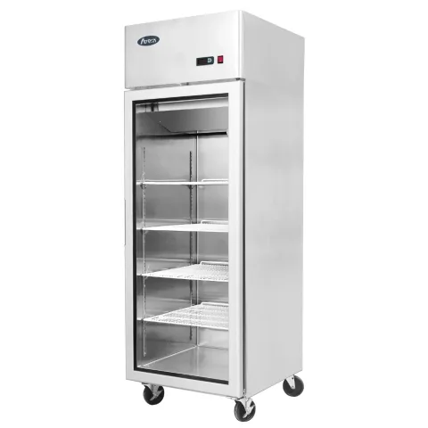 armoire 1 porte vitrée 450 l positive inox ycf9401 model atosa