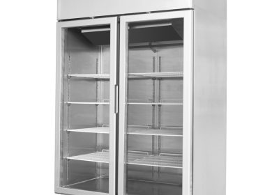 armoire 2 portes vitrée positive 900 l inox ycf9402 model atosa