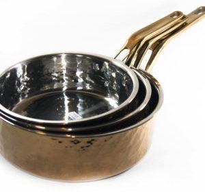 Casserole en cuivre intérieur inox d 19