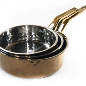 Casserole en cuivre intérieur inox d 21