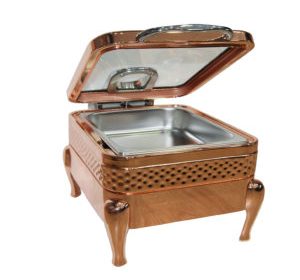 Chaffing dish carre bronze porte vitree luxury