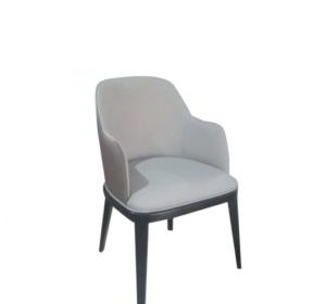 chaise en bois avec accoudoirs et assise en simili cuir sun arm vip