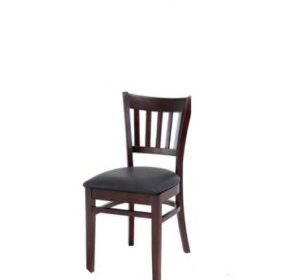 chaise en bois sans accoudoire assise en simili cuir jaya
