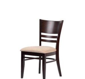 chaise en bois sans accoudoire assise en simili cuir melfi
