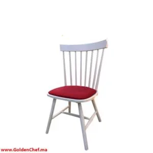 chaise en bois sans accoudoire assise en tissu oslo