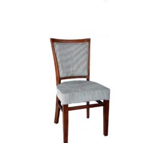 chaise en bois sans accoudoire assise en tissu sabah