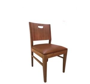 chaise en bois sans accoudoire en tissu nibo