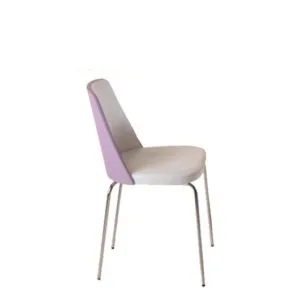 chaise en inox sans accoudoire assise en tissu balind