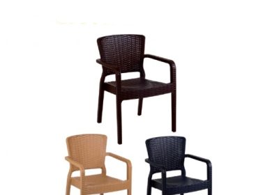 chaise en plastique ibiza antares avec accoudoirs