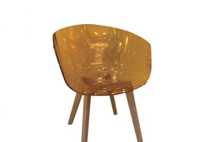 chaise en pvc avec accoudoirs crystalux