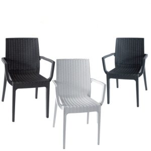 chaise en pvc avec accoudoirs dafne 300x300