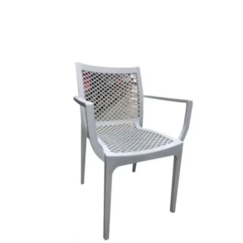 chaise en pvc avec accoudoirs florence