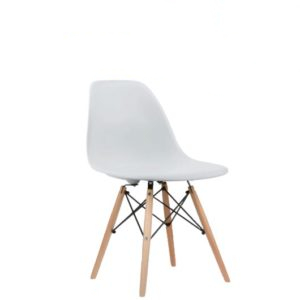 chaise en pvc pieds en bois sans accoudoirs eco-roque