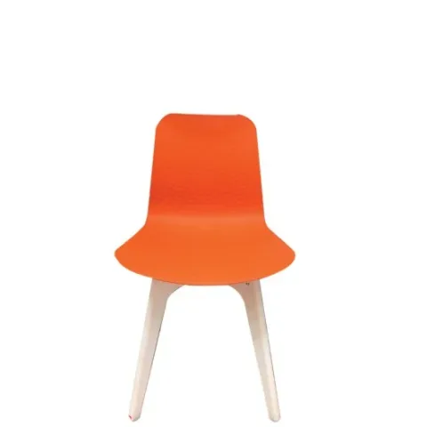chaise en pvc pieds en bois sans accoudoirs palome