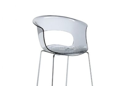 chaise en pvc pieds metalique chrome miss-b
