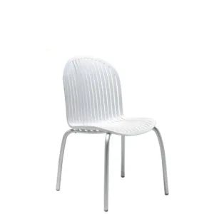 chaise en pvc sans accoudoirs ninfea dinner blanc 300x300