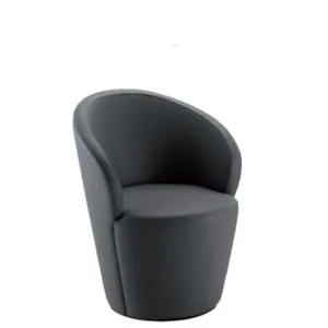 chaise fauteuil en bois et simili cuir conny