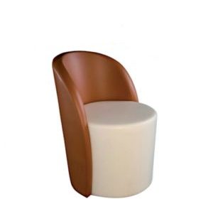 chaise fauteuil en bois et simili cuir gilad
