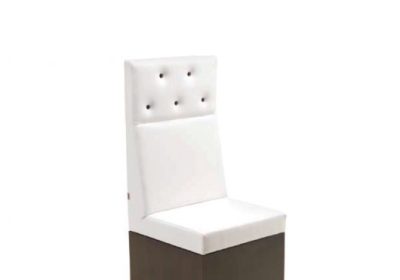 chaise fauteuil en bois et simili cuir ussel
