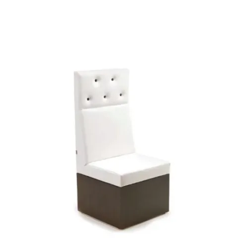chaise fauteuil en bois et simili cuir ussel