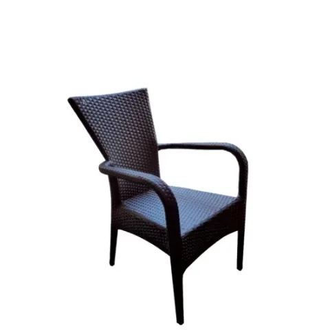 chaise tresse venizia ovale noir