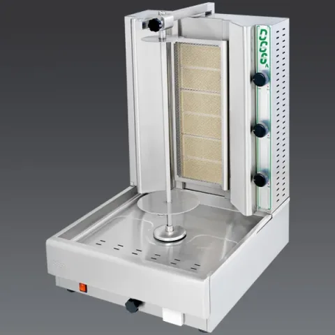 chawarma gaz 3 brûleurs inox dg6a visvardis- grecque