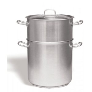 Couscoussier en inox avec couvercle d 32