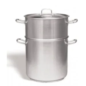 Couscoussier en inox avec couvercle d 50