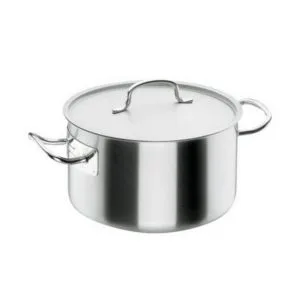 Faitout en inox avec couvercle 32