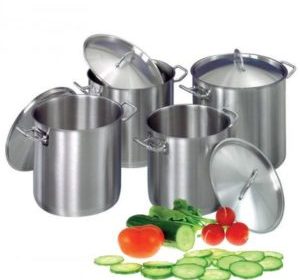 Marmite en inox avec couvercle 50