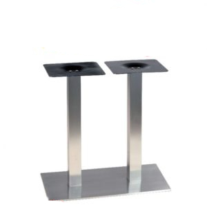 pied de table bas carre tige carre double