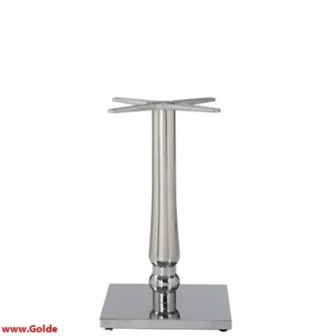 pied de table bas carre tige sculte