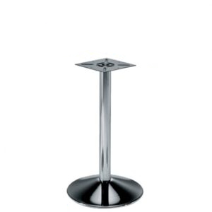 pied de table bombe chrome