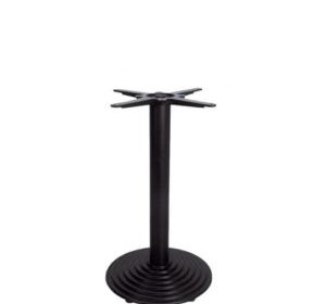 pied de table en fonte bas raye tige rond