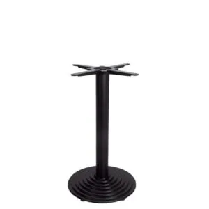 pied de table en fonte bas raye tige rond