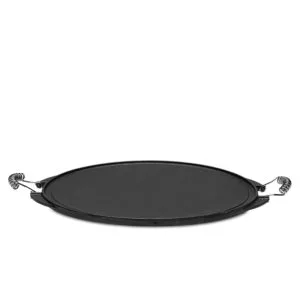 Plancha en fonte lisse-striée d 43