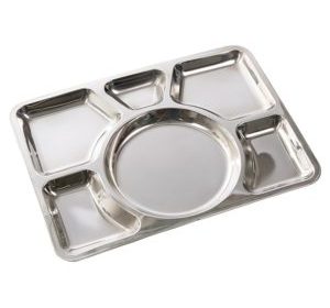 Plateau compartiment en inox
