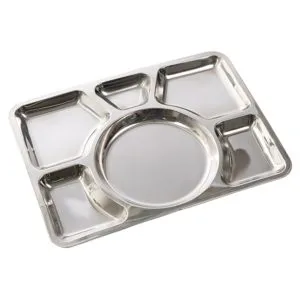 Plateau compartiment en inox