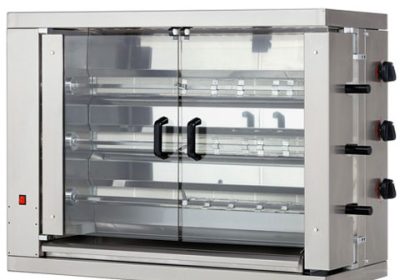 rôtissoire verticale gaz 3 broches 18 poulets mcm – espagne