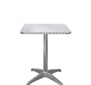 table en inox carre pied4 dim 70 70 74 cm
